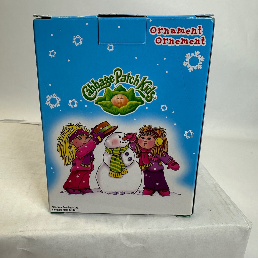 Vintage Cabbage Patch Kids Angel Ornament Blonde Blue Dress American Greetings - Picture 6 of 9